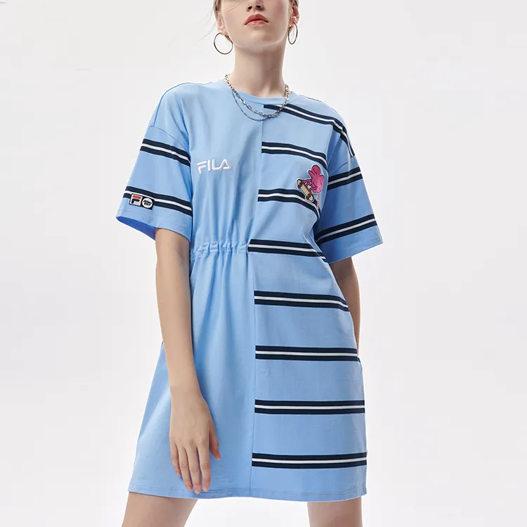 FILA FUSION FILA FUSION X Jeremyville Collaboration Short Sleeved Dresses Women's Noble Purple-2