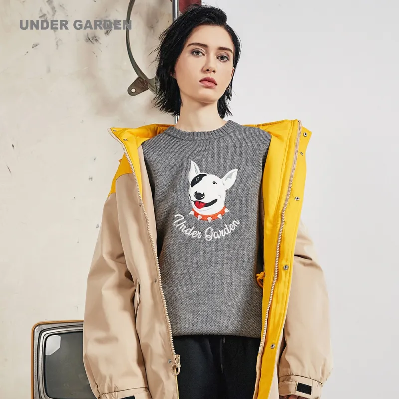 UNDERGARDEN Colorblock Hooded Loose Fit Mid-Length Puffer Jacket Unisex-9
