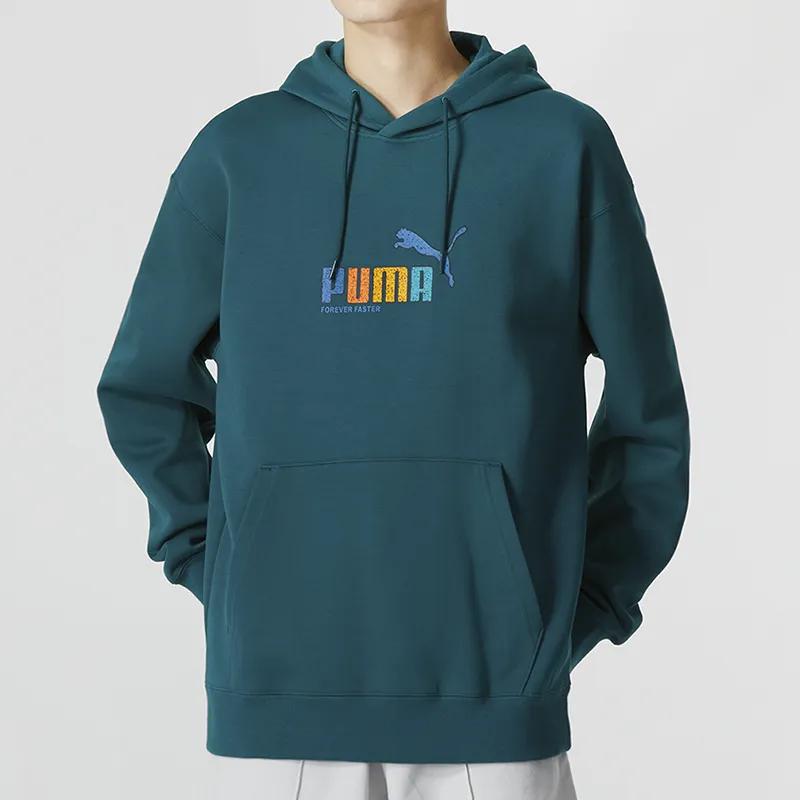 PUMA Sweatshirts Men Navy Green-3