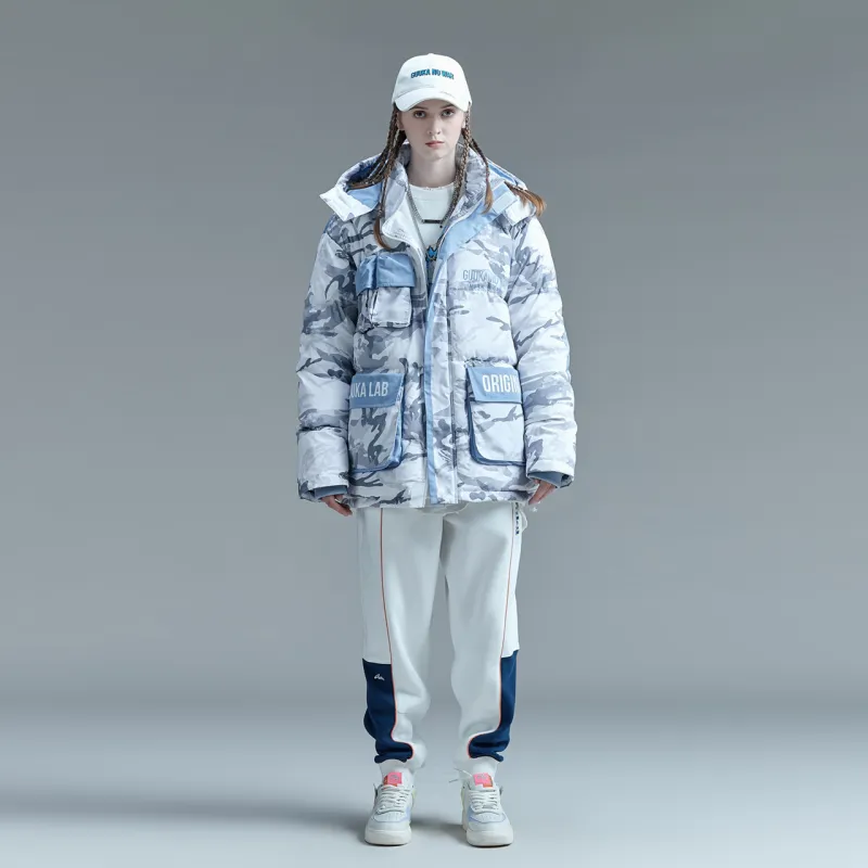 Guuka Down Jacket Coat Unisex Light Gray-3