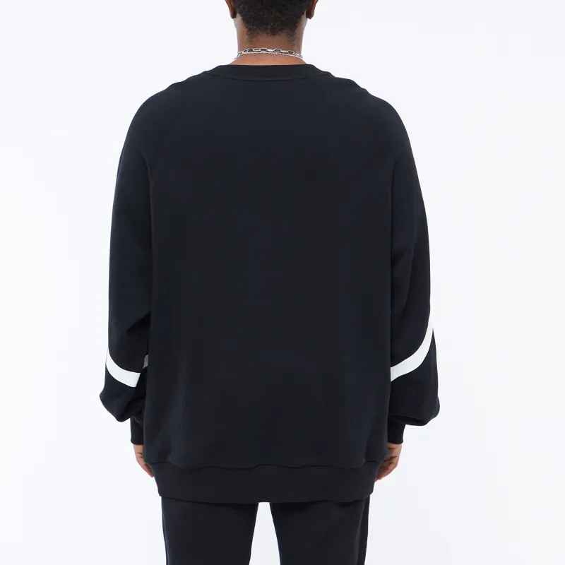 FANBIOU FW21 Crew Neck Loose Fit Sweatshirt Unisex Black-2
