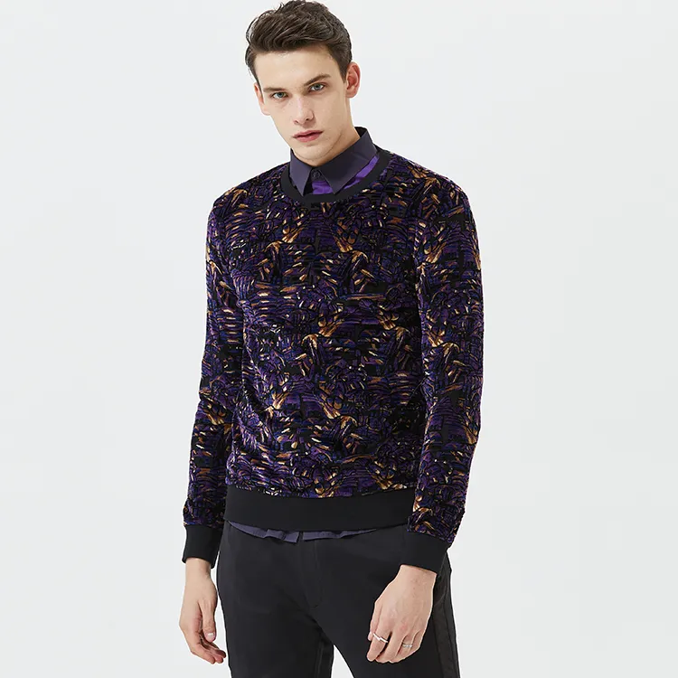 DAVID NAMAN Sweatshirts Men Purple-5
