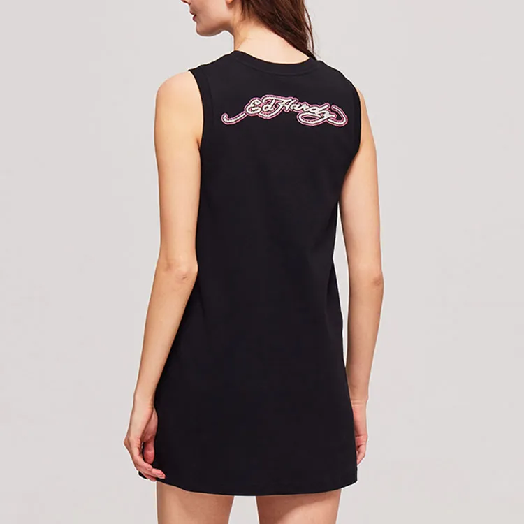 Ed Hardy SS23 Sleeveless Dress Women's Black-2