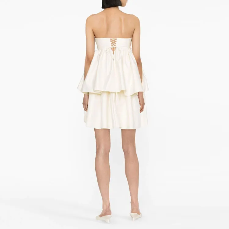 Rotate Birger Christensen Tiered Strapless Minidress-2