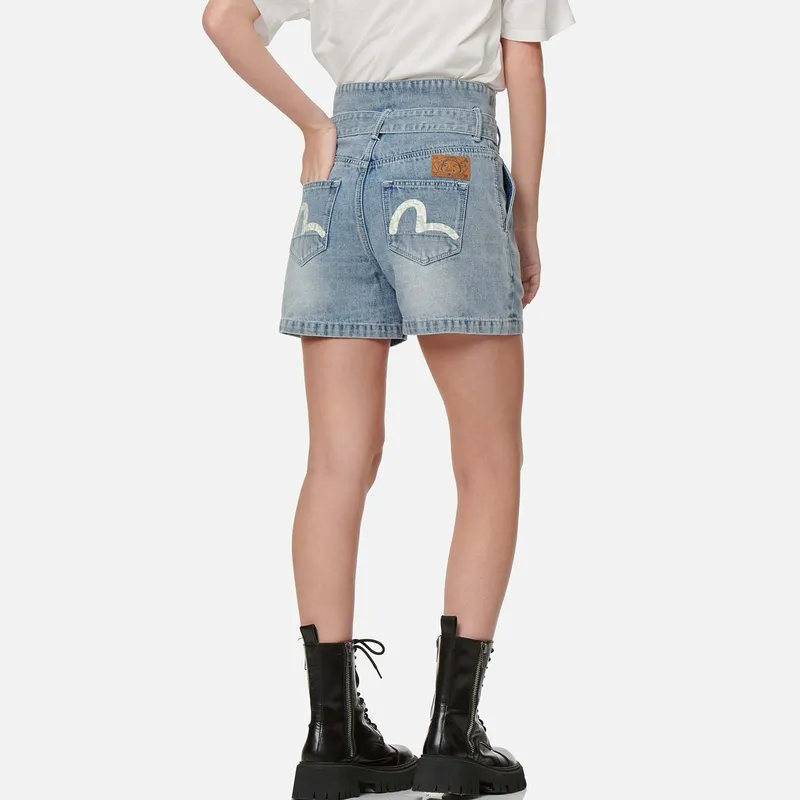 EVISU Denim Shorts Women's Denim Blue-3
