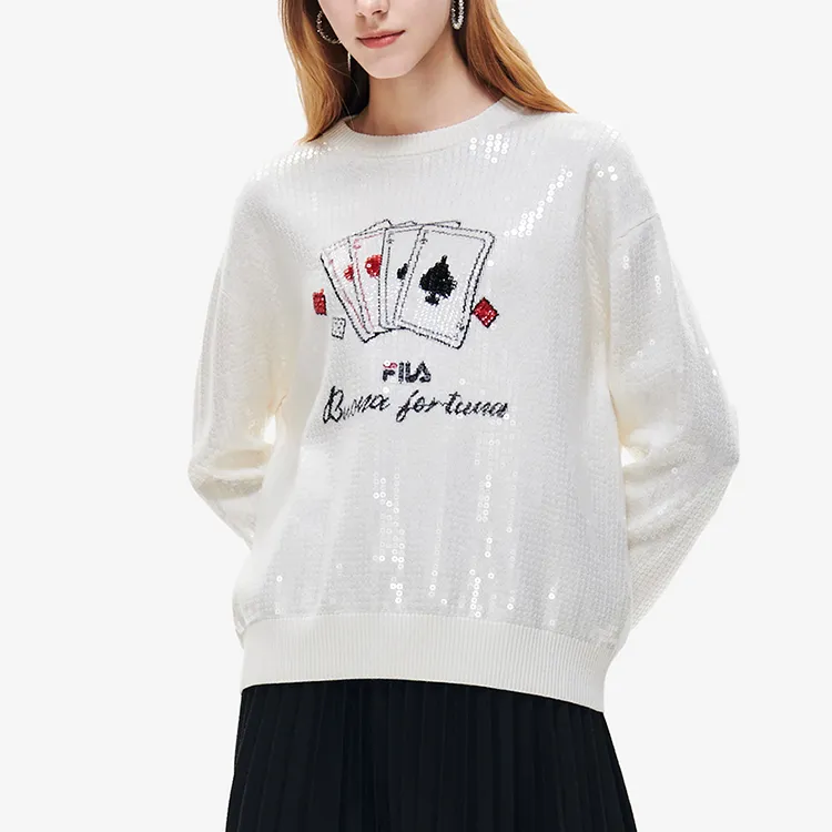 FILA Sweater Women's Beige/Ecru-3