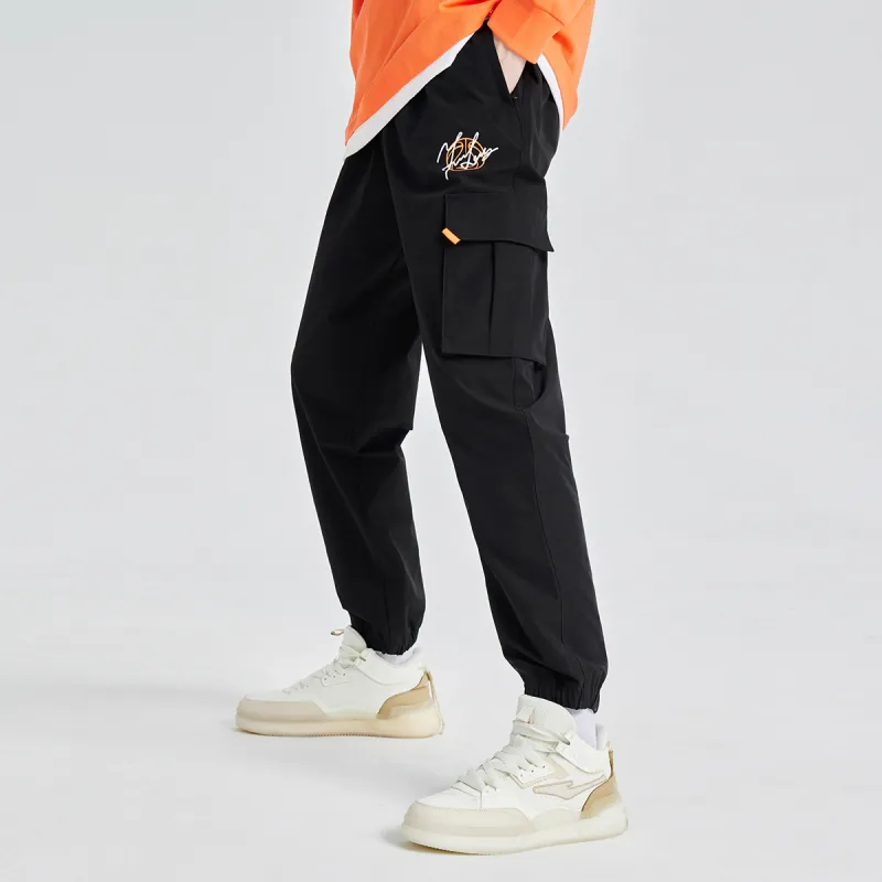 Erke Jogger Casual Pants Men's Jet Black-5