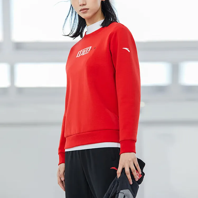 Anta Variety Training Collection Sweatshirt Women's Classic Red-3