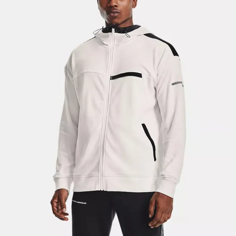 Under Armour Rival Jackets Men Ivory White-3