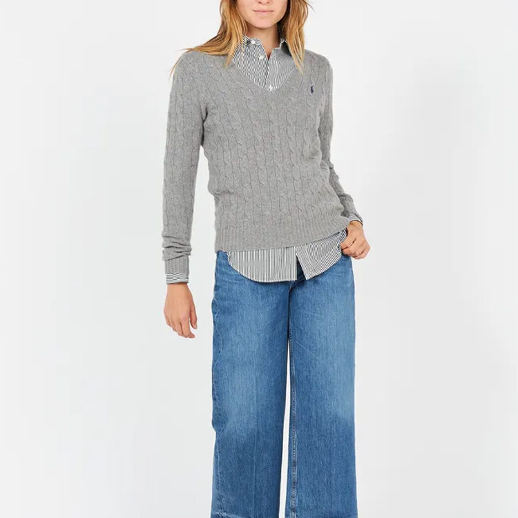 Polo Ralph Lauren 211943009003 関税送料込 Polo Ralph Lauren Sweaters Women's Light Gray L - POIZON