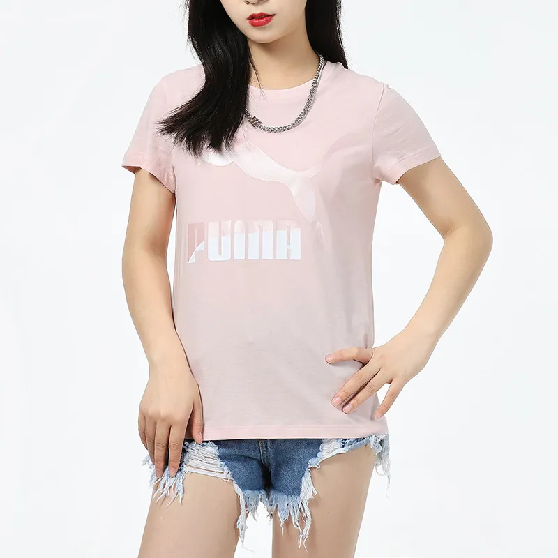 PUMA CLASSICS T Shirts Women's Pink-2