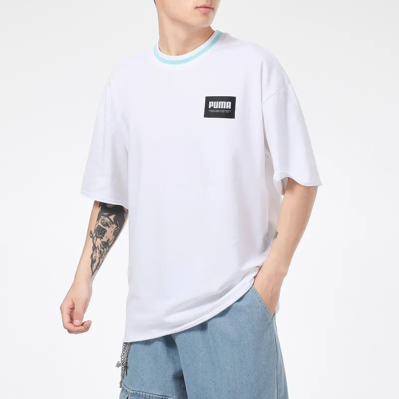 PUMA T Shirts Men White-4