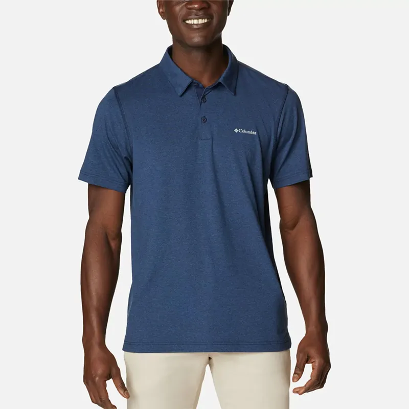 Columbia Polo Shirts Men Navy Blue-3