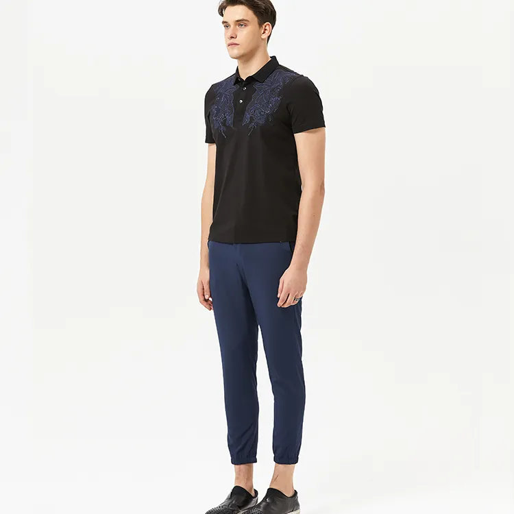 DAVID NAMAN Straight Casual Pants Men's Navy Blue-2