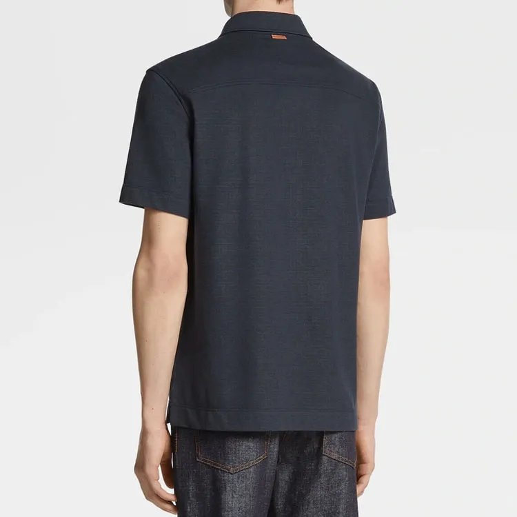 Ermenegildo Zegna Polo Shirts Men Marine Blue-3