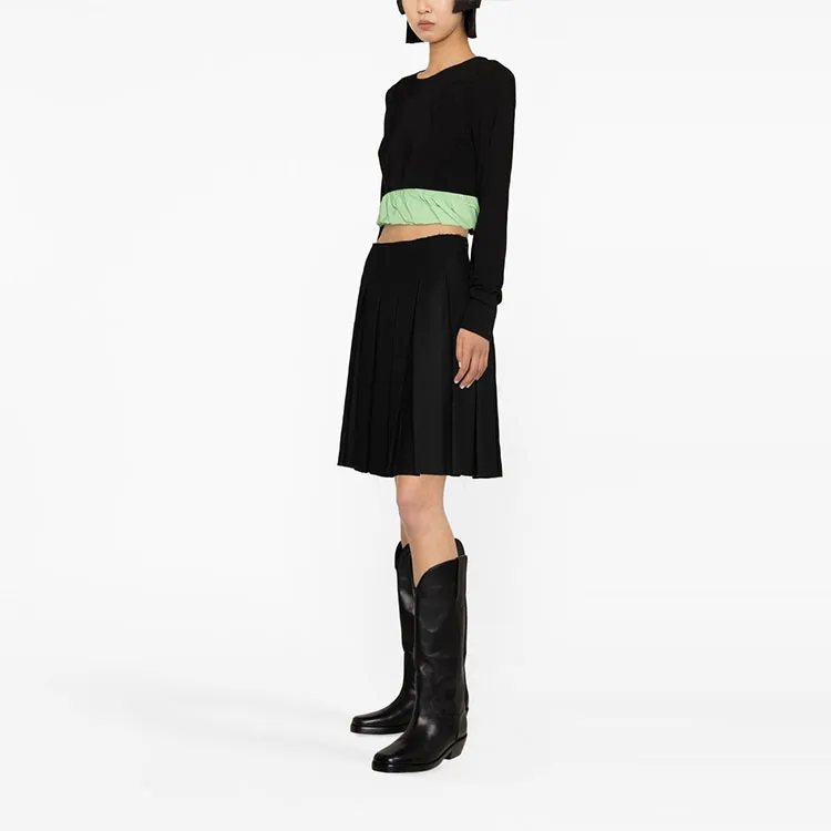 GANNI Crop Tops Women's Black-3