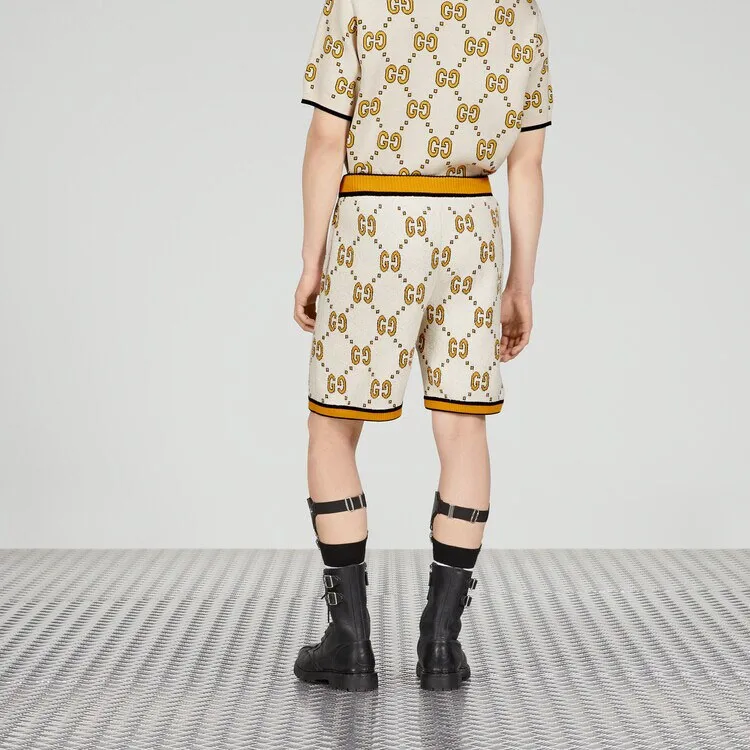GUCCI Casual Shorts Men Yellow-3