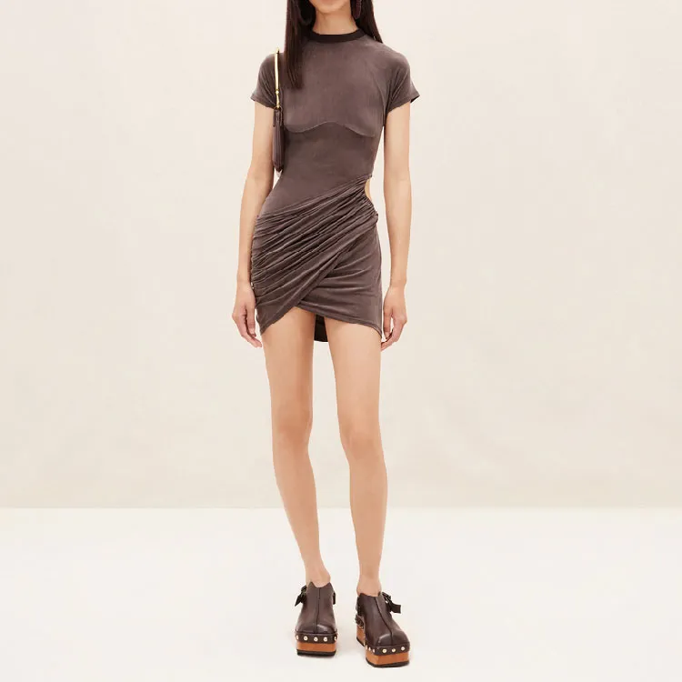Jacquemus La Robe Espelho Court 'Brown'-1