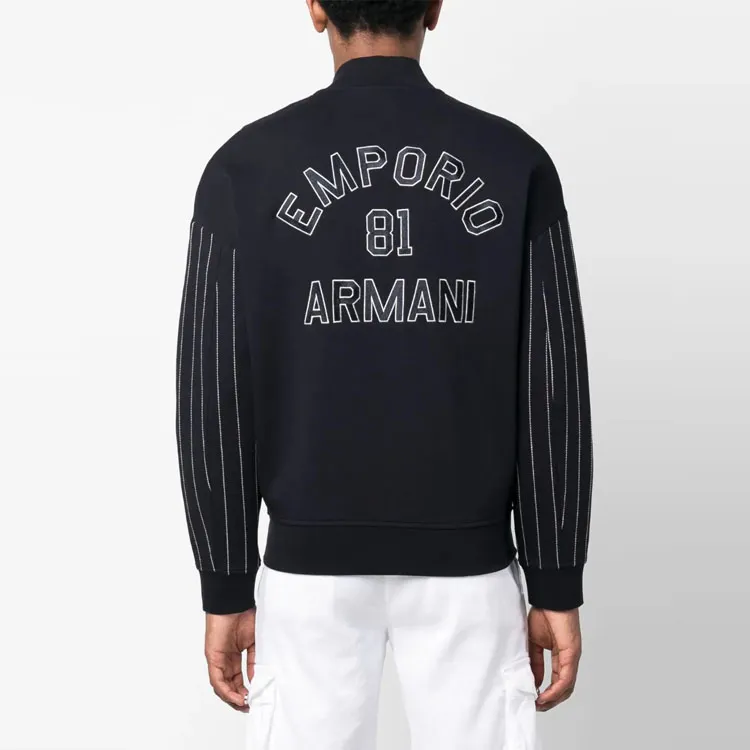 EMPORIO ARMANI Logo Embroidered Jersey Sweatshirt-2