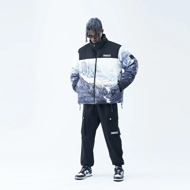 HARSH AND CRUEL Down Jacket Unisex Black-5