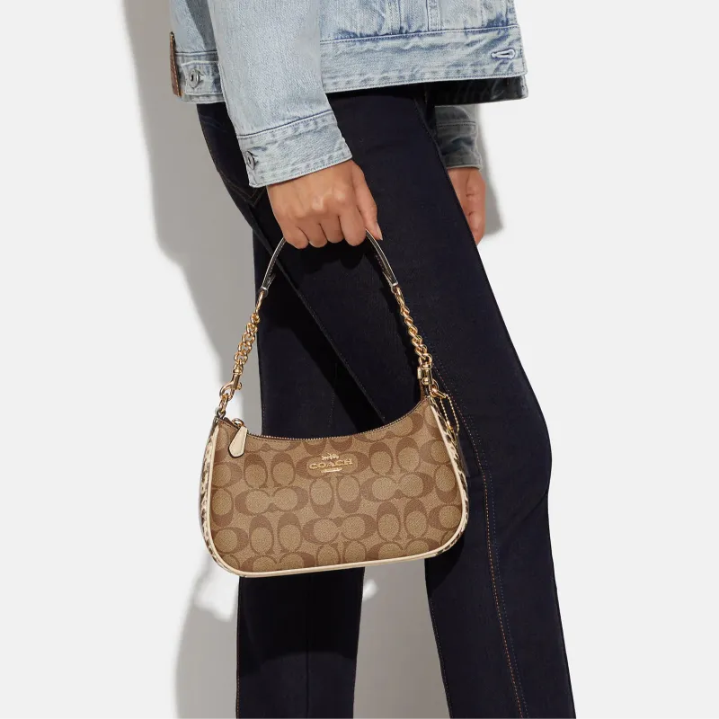 COACH Teri 24 Shoulder Bag In Signature Canvas-4