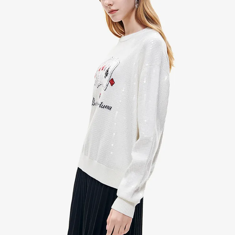 FILA Sweater Women's Beige/Ecru-5
