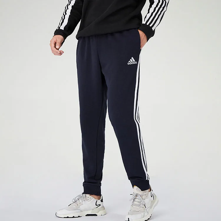 Adidas Knitted Sweatpants Men's Blue Black-3