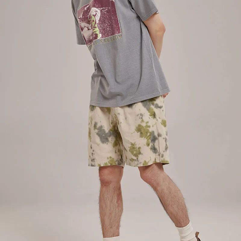 Gramicci Casual Shorts Men BEIGE/Ecru Tie Dye-3