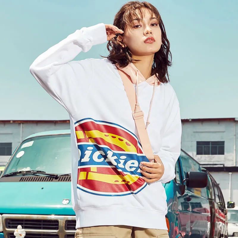 Dickies Sweatshirt Unisex White/Peach Pink-3