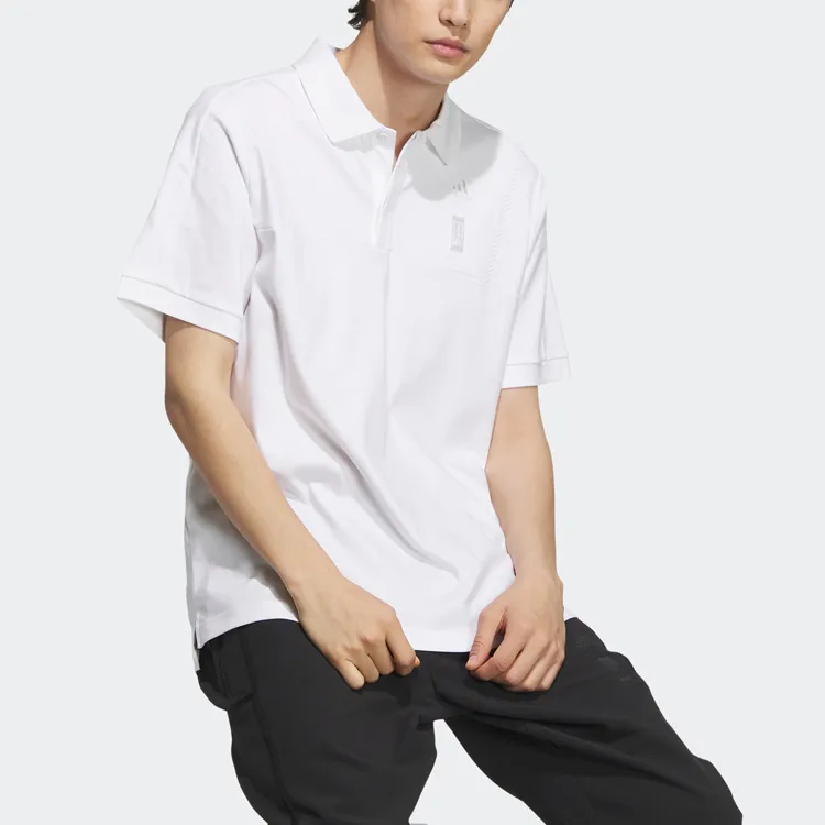 Adidas Polo Shirts Men White-3
