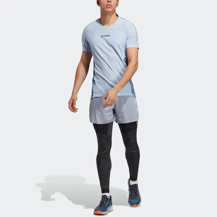 Adidas Sports Shorts Men Silver Gray Violet-4