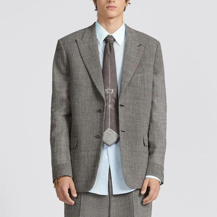 DIOR Business Suits Coats Men's Gray-3
