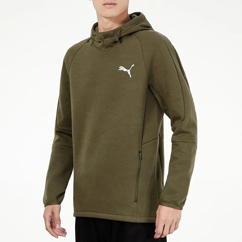 PUMA Sweatshirts Men Army Green-3