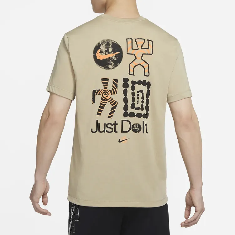 Nike T-Shirts Men Lime Gray-2