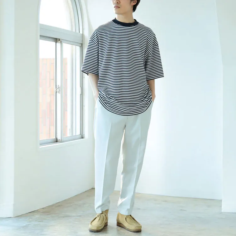Beams Casual Pants Men Sax Blue-4