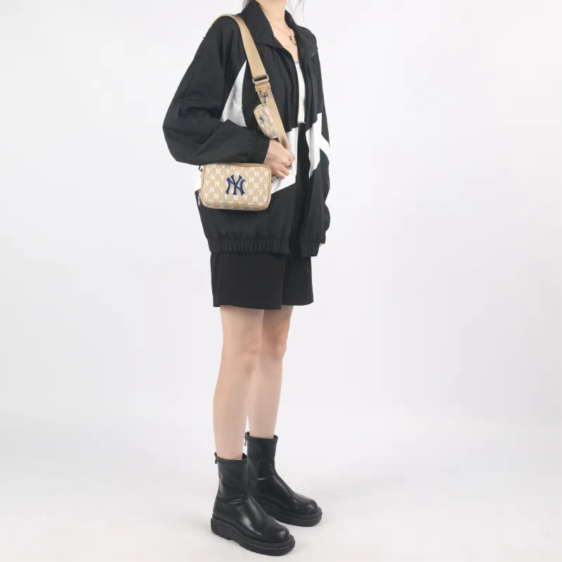 MLB Monogram Collection Polyester Camera Bag Combo Bag Crossbody Bag Shoulder Bag Unisex Khaki-5