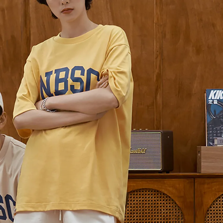 New Balance Set in Sleeve T Shirt Unisex Yellow-3