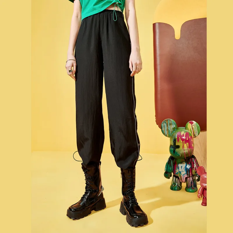 Qee X SEENFAAN Casual Pants Women's Black-2