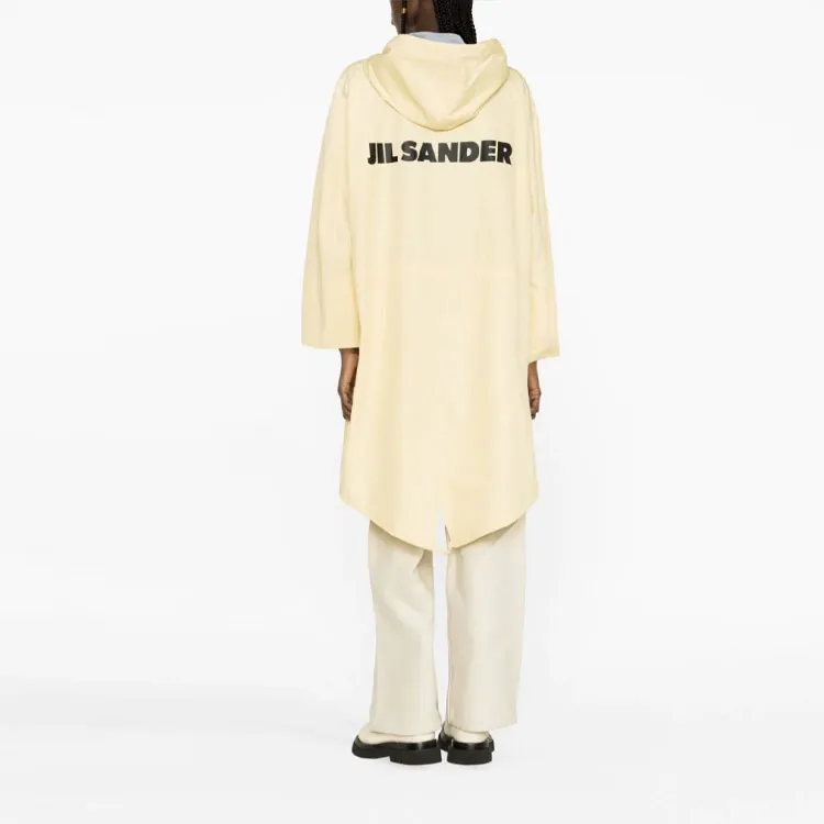 JIL SANDER Logo Printed Hooded Parka-1