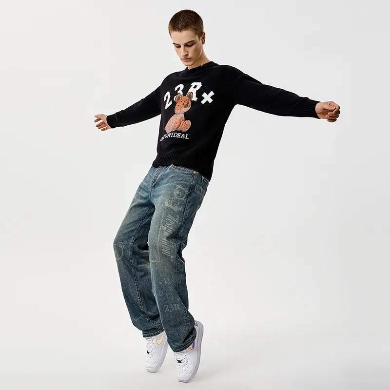 23R+ Sweaters Unisex Black-6