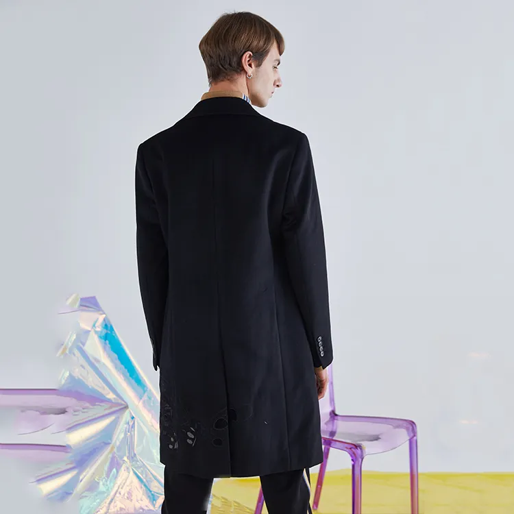DAVID NAMAN Coats Men Black-4