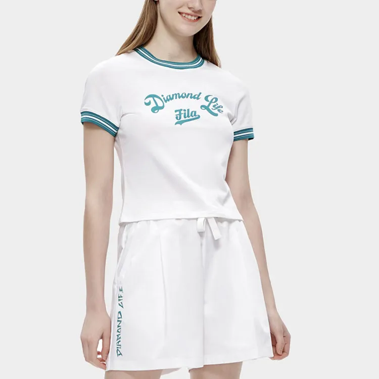 FILA FUSION BASEBALL Series T Shirts Women's Standard White-1