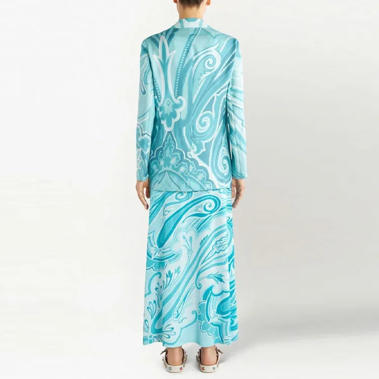 ETRO Swirl print Silk Blazer-2