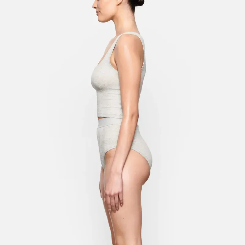 SKIMS Tank Top Women's Light Gray/Light Heather Grey-3