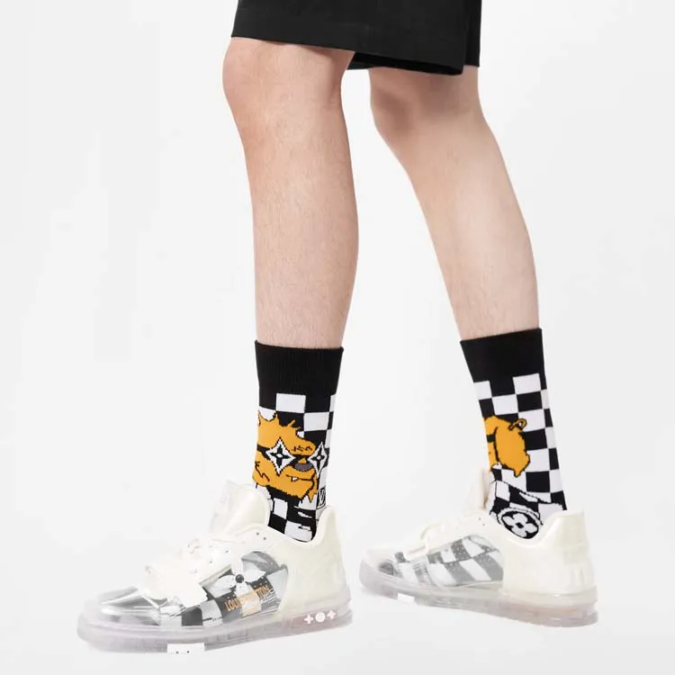 LOUIS VUITTON Knee High Socks Men's 6 Pack Multicolor-1