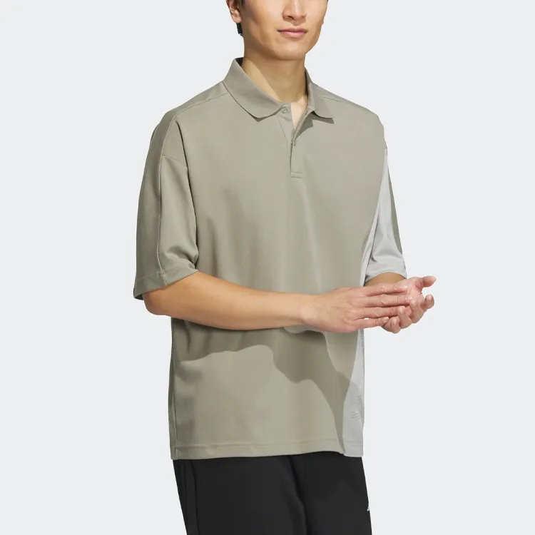 Adidas Polo Shirt Men's Pebble Silver Gray-3