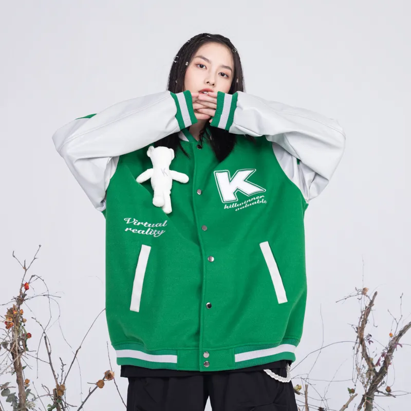 KILLWINNER Loose Fit Baseball Jacket Unisex-12