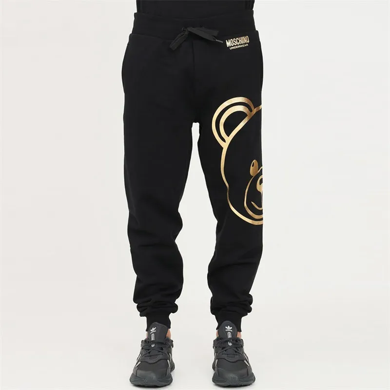MOSCHINO Knitted Sweatpants Men Black-1