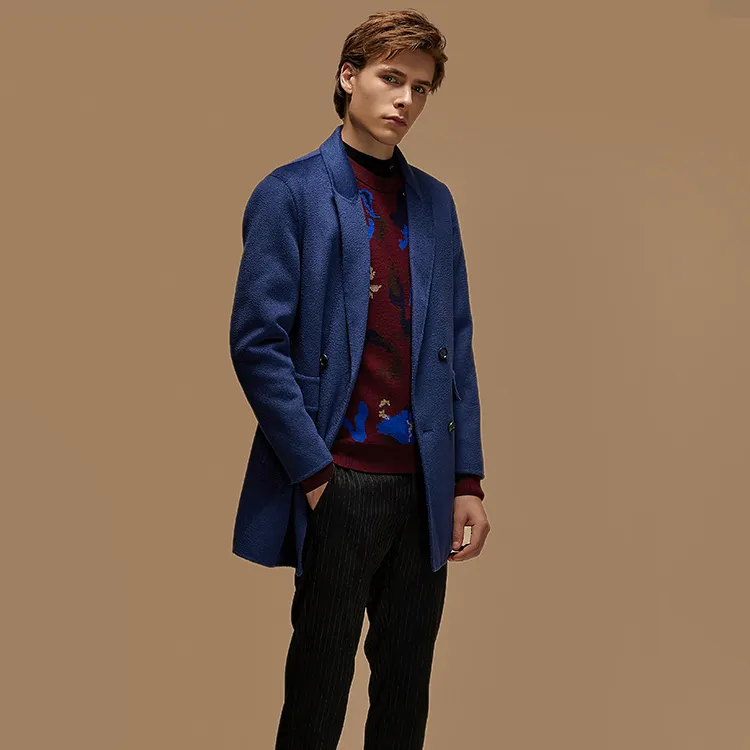 DAVID NAMAN Coats Men Navy Blue-3