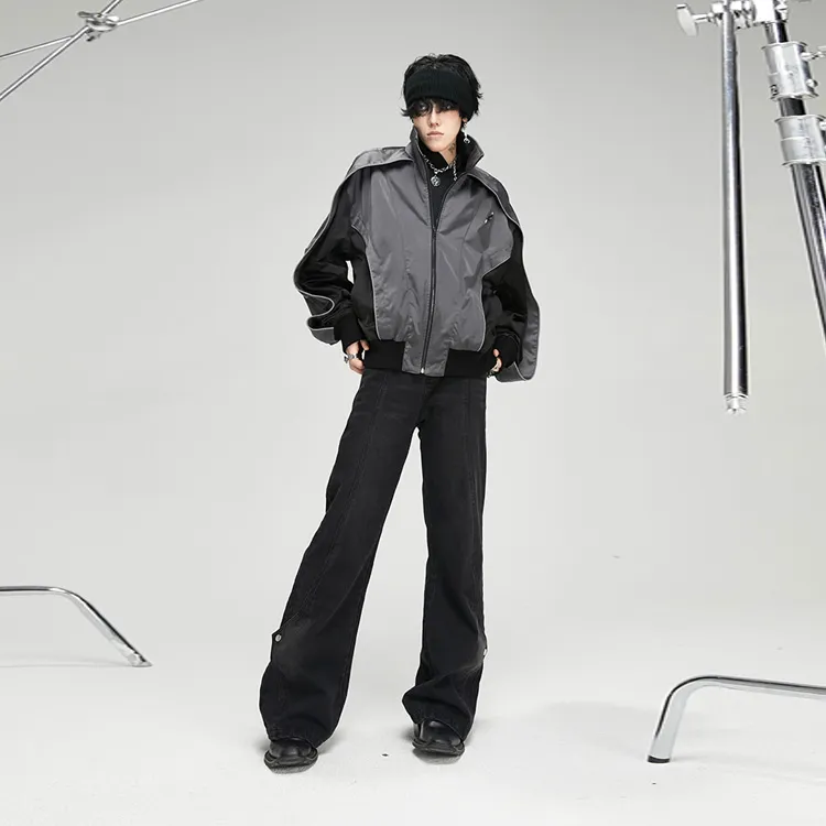 0-CROWORLD Jackets Unisex Dark Gray-2